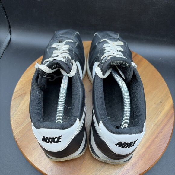 Nike Cortez Basic Mens Size 11 Shoes Black White Leather Sneakers main image 5